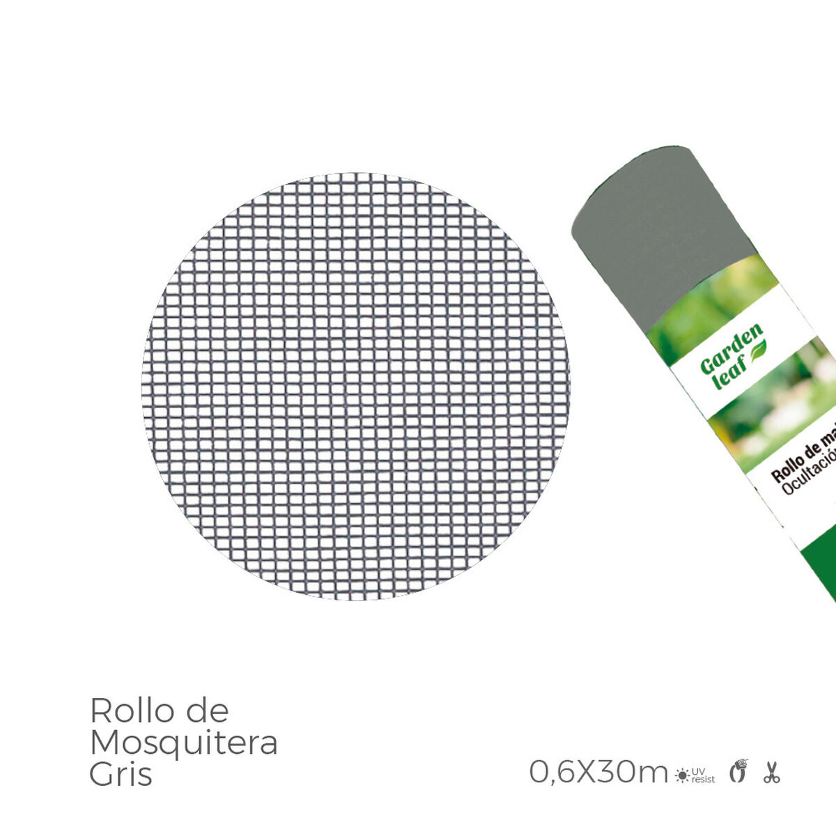 Zanzariera EDM 75870 Grigio Fibra di Vetro 0,6 x 30 m Rotolo 3 S7917275_1