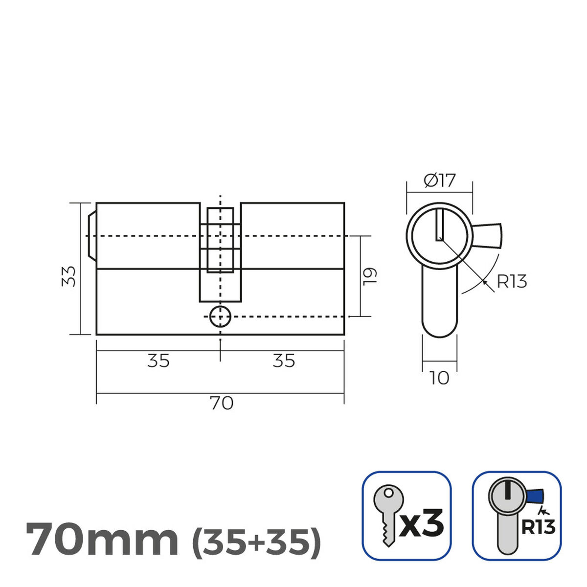 Cilindro EDM 85179 r13 nichel Leva corta Europeo 4 S7905204_2