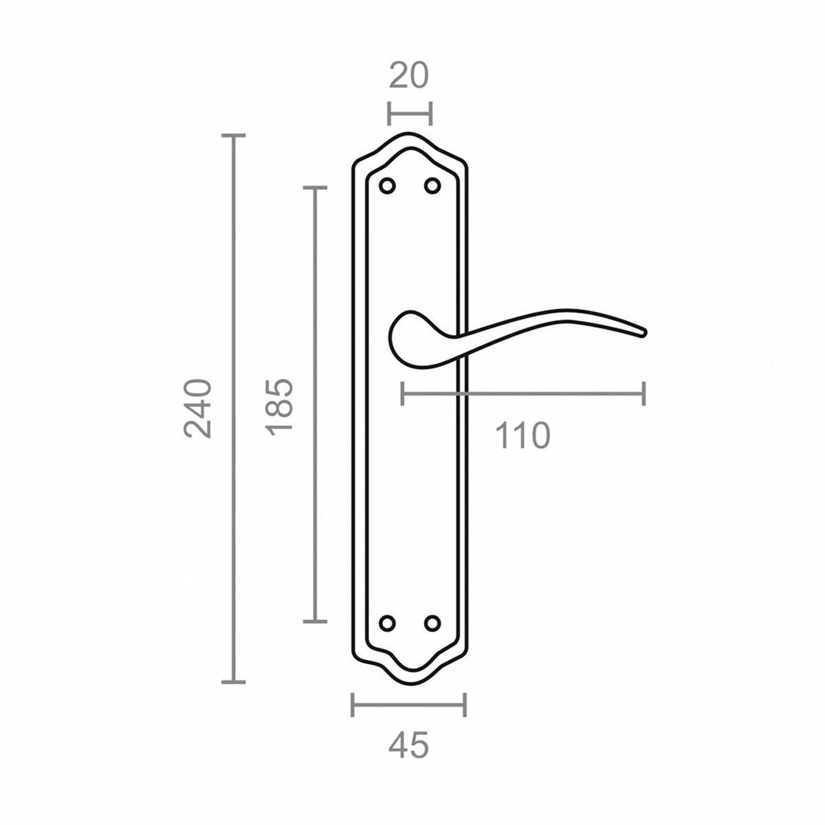 Set di Maniglie EDM 85430 1777 24 x 4,5 cm 4 S7920538_2