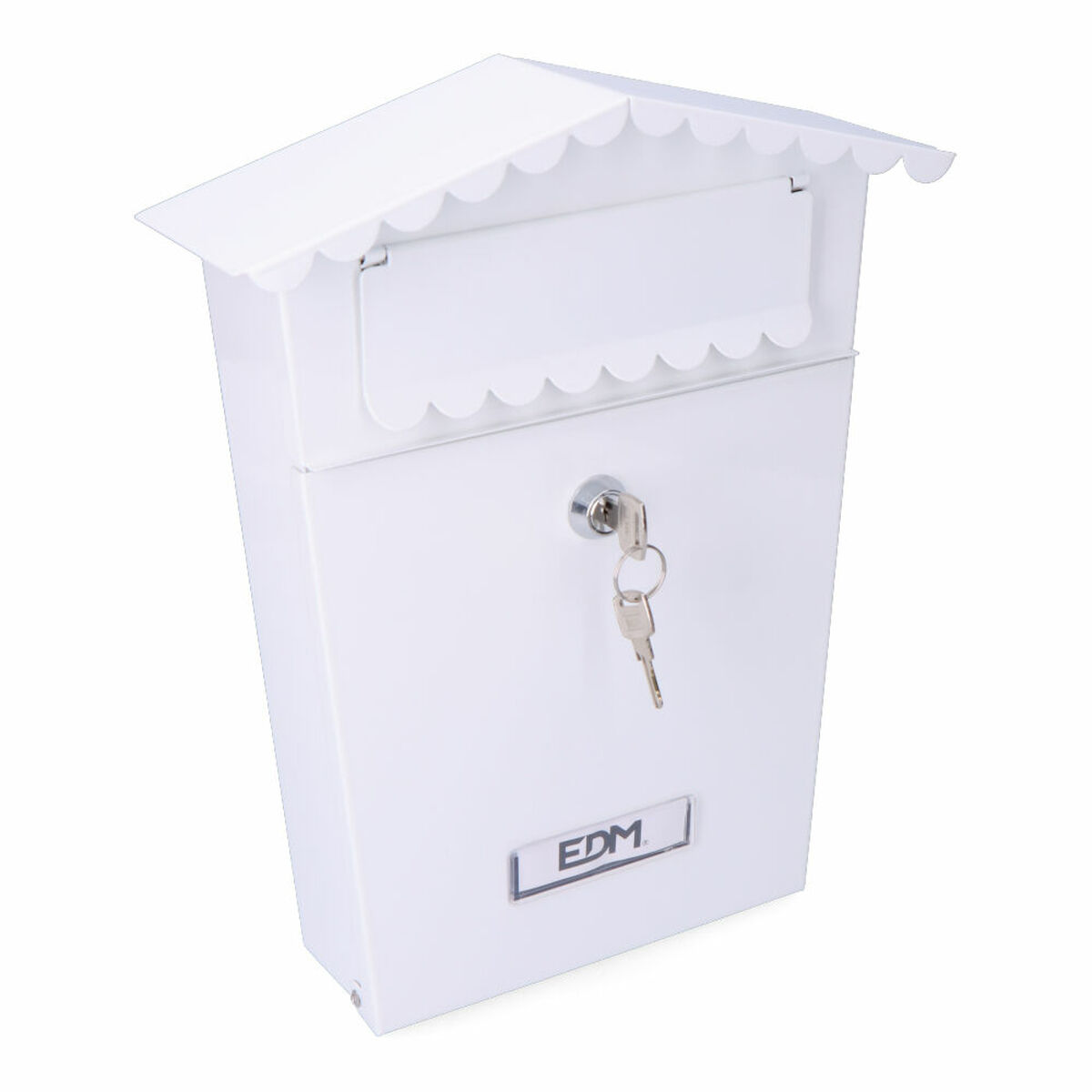 Cassetta della posta EDM 85802 House Bianco Acciaio 21 x 6 x 30 cm 2 S7900566_0
