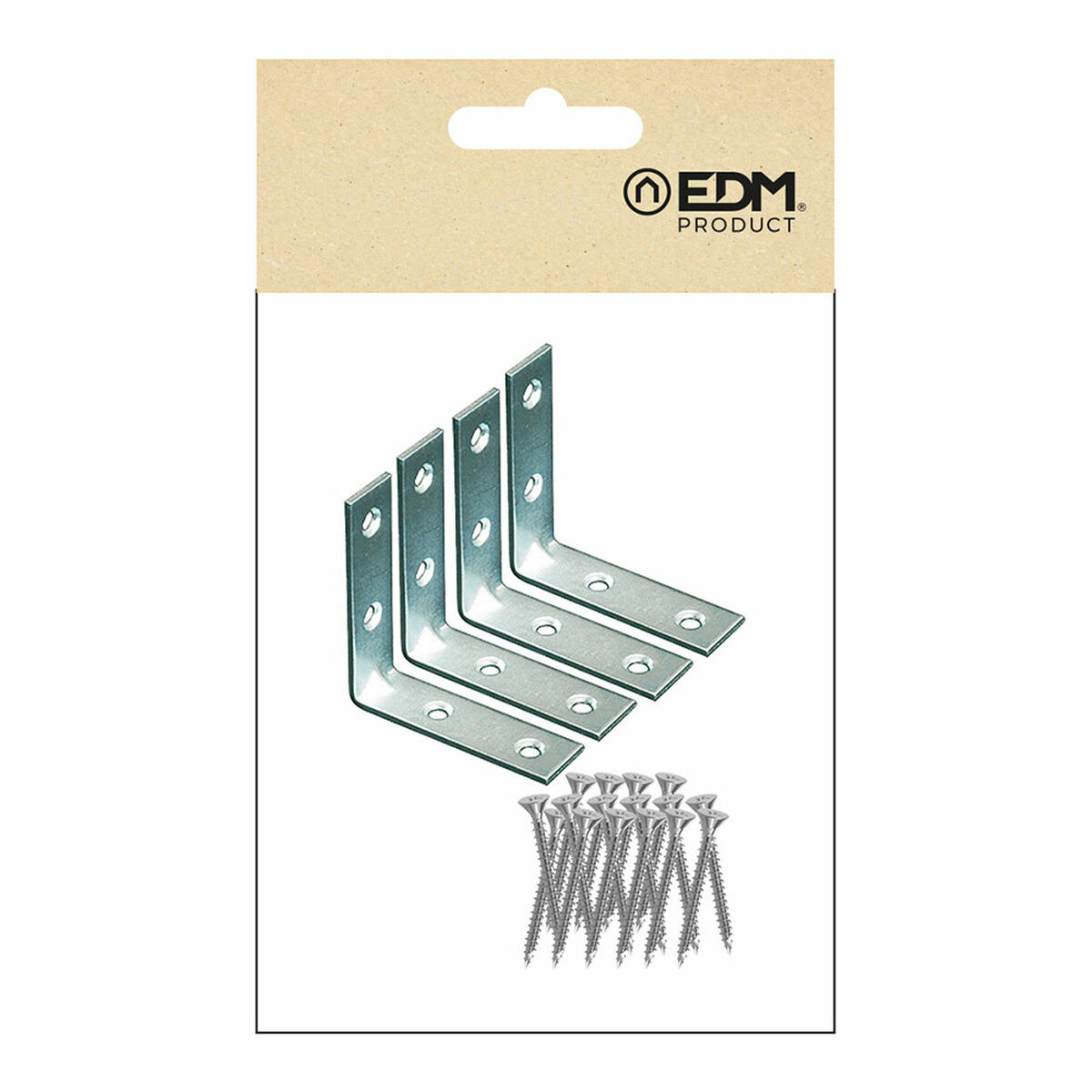 Staffa ad angolo EDM 86087 an02 Acciaio 100 x 100 x 15 mm 4 Unità 3 S7927257_1