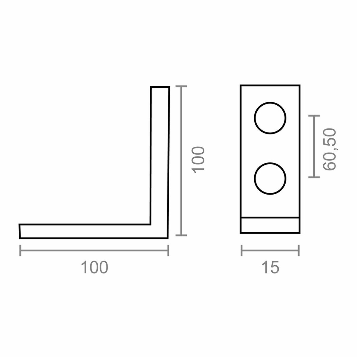 Staffa ad angolo EDM 86087 an02 Acciaio 100 x 100 x 15 mm 4 Unità 5 S7927257_3