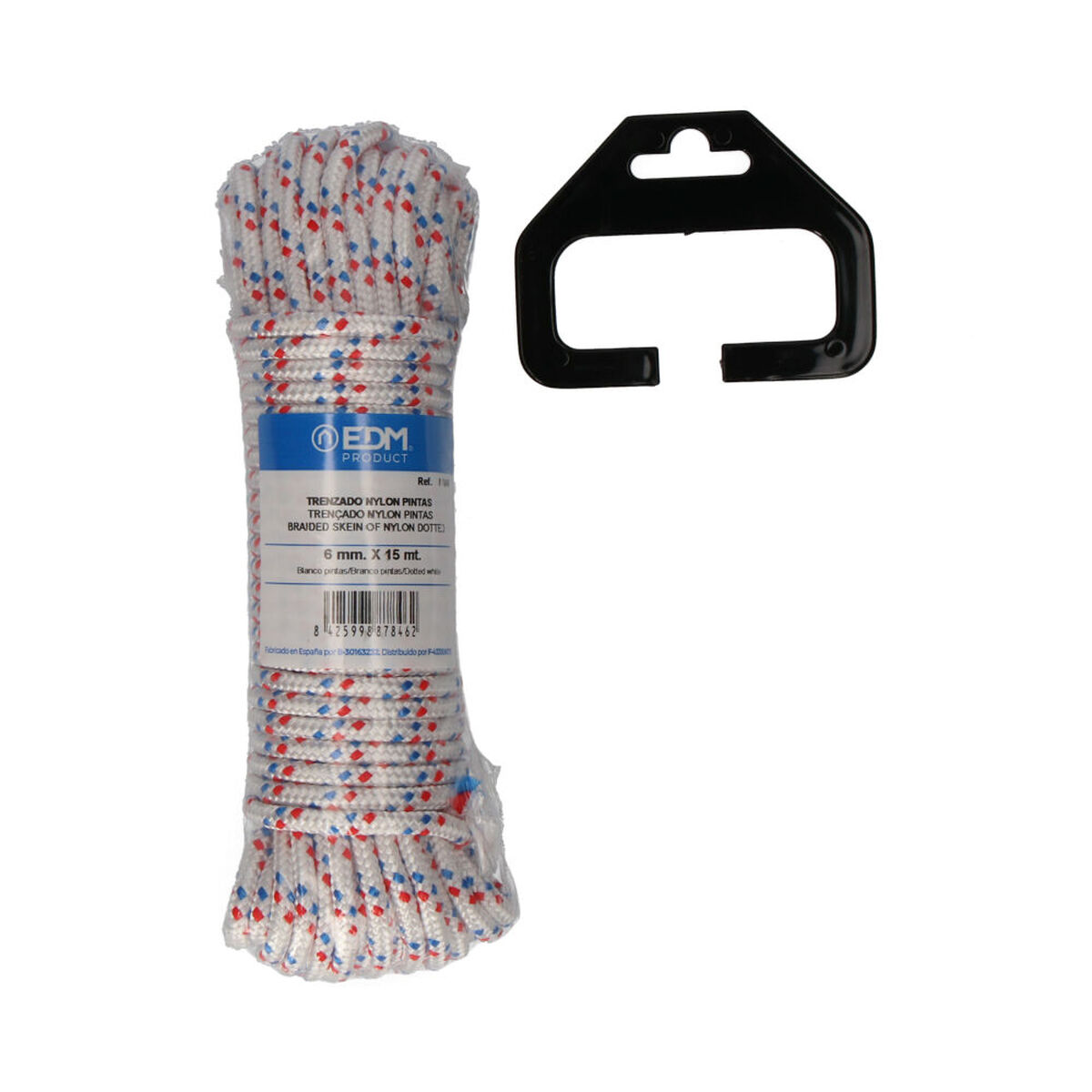 Corda intrecciata EDM 87846 Tricolore Nylon 15 m 3 S7904323_1