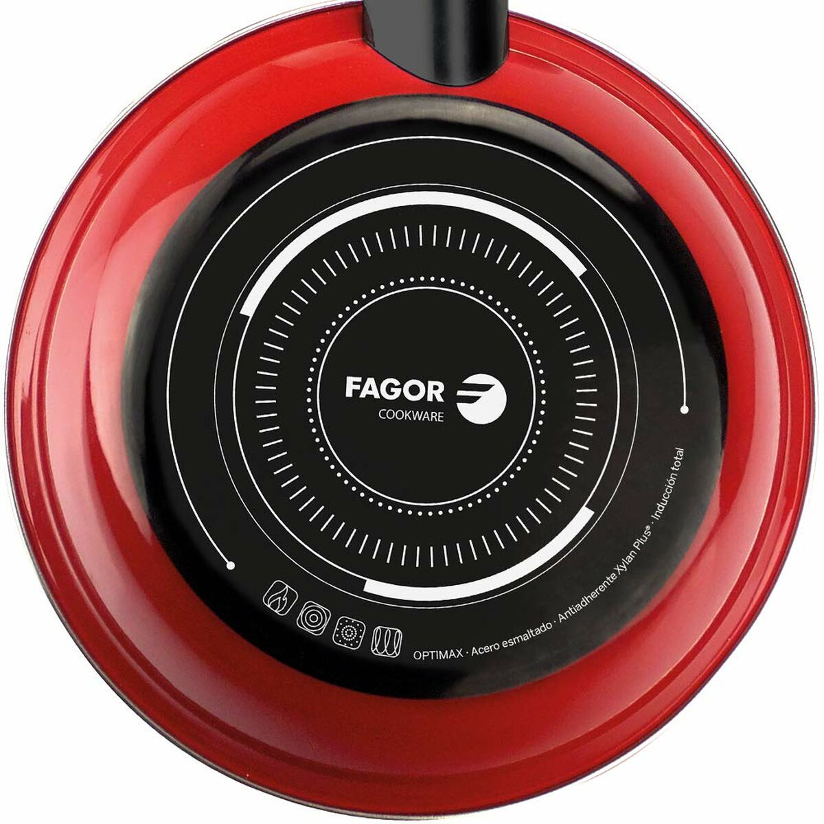 Padella FAGOR Optimax Rosso Acciaio Smaltato (Ø 24 cm) 3 S7905888_1