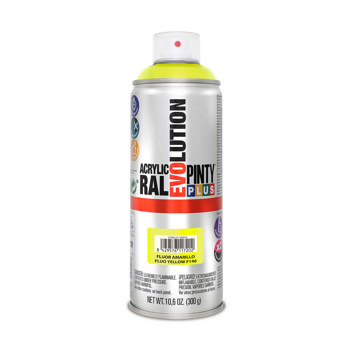 Vernice spray Pintyplus Evolution F146 400 ml Fluorescente Giallo 2 S7910553_0