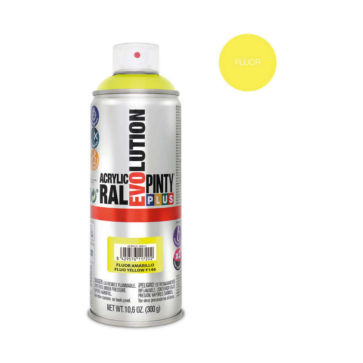 Vernice spray Pintyplus Evolution F146 400 ml Fluorescente Giallo 3 S7910553_1