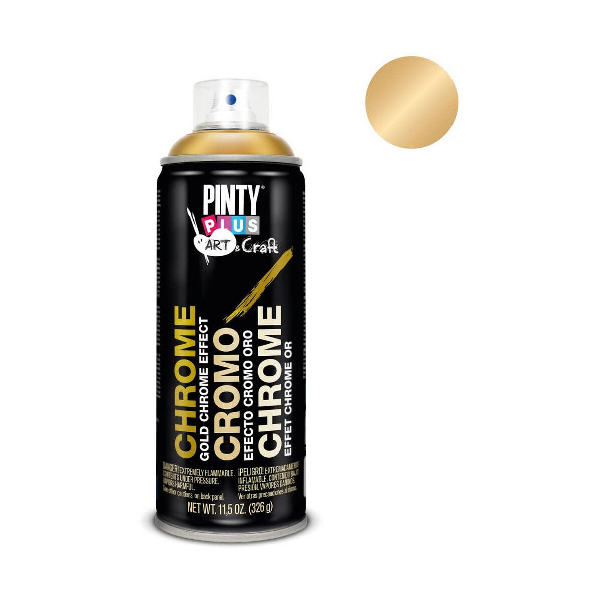 Vernice spray Pintyplus Art & Craft C151 Cromo 400 ml Dorato 3 S7902626_1