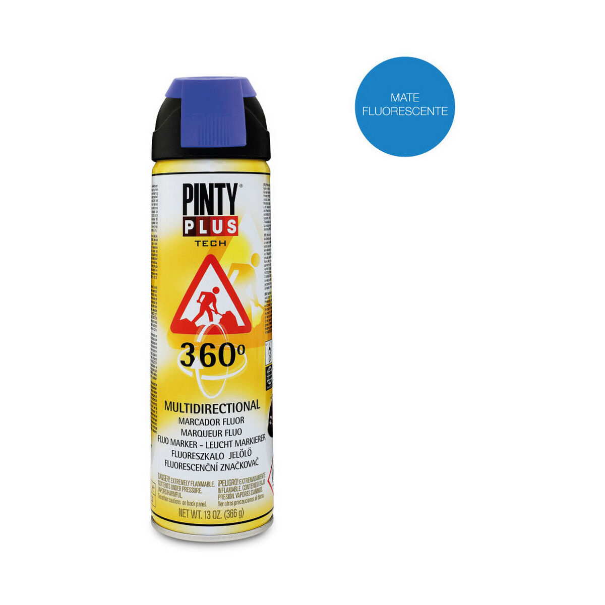 Vernice spray Pintyplus Tech T118 360º Azzurro 500 ml 3 S7902578_1