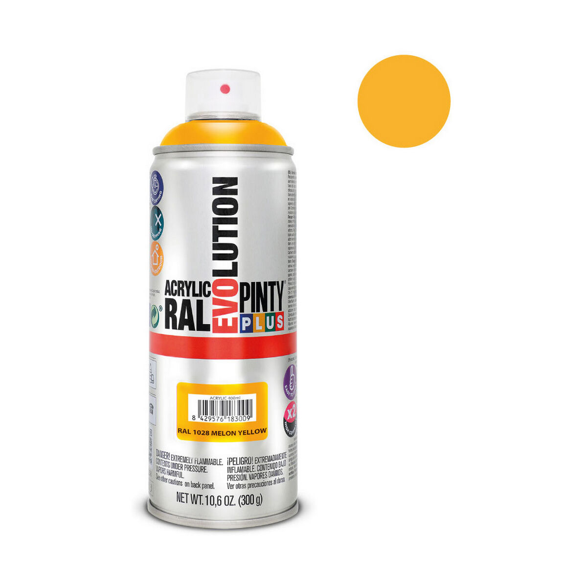 Vernice spray Pintyplus Evolution RAL 1028 400 ml Melon Yellow 3 S7910572_1