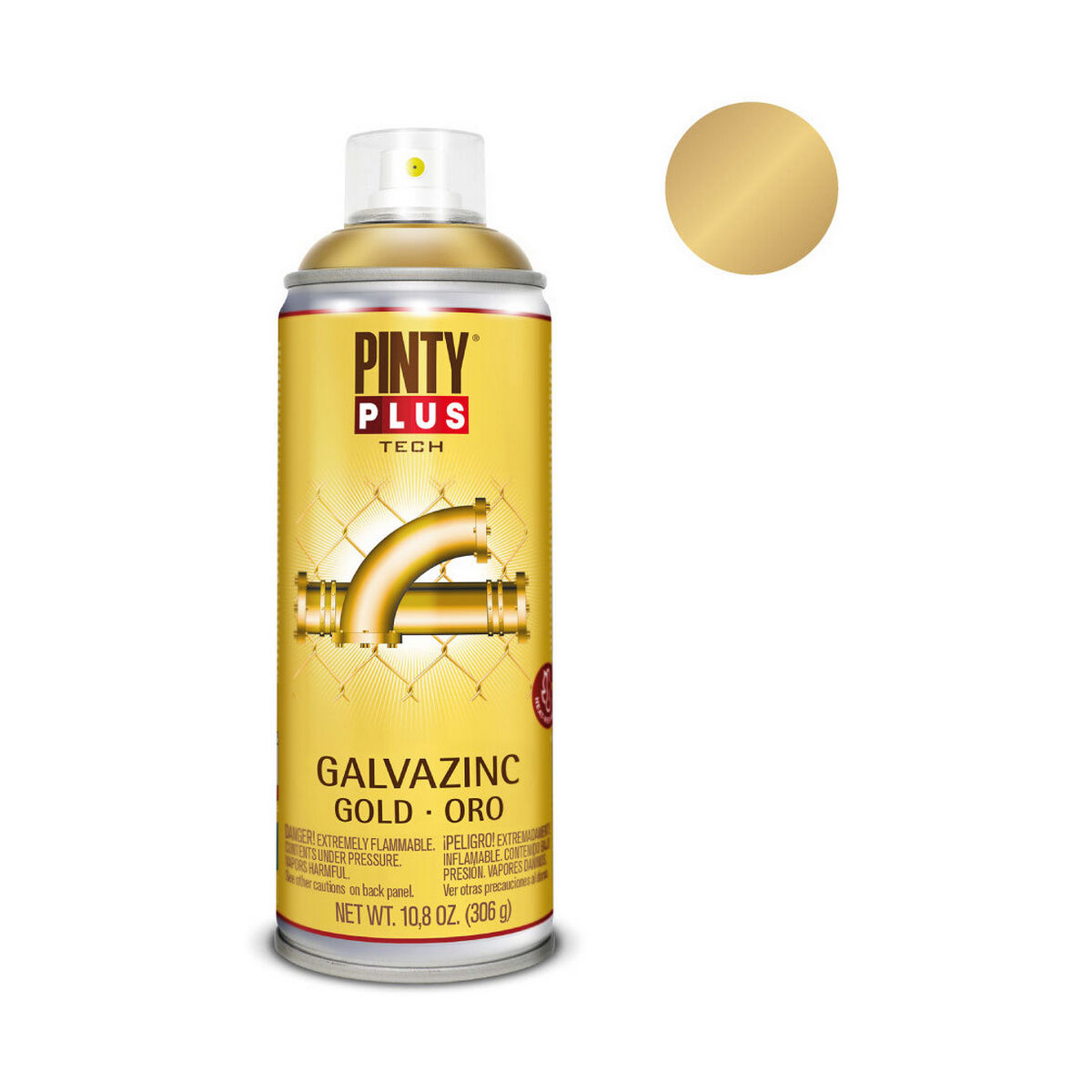 Vernice spray Pintyplus Tech Galvazinc G151 400 ml Oro 3 S7910576_1