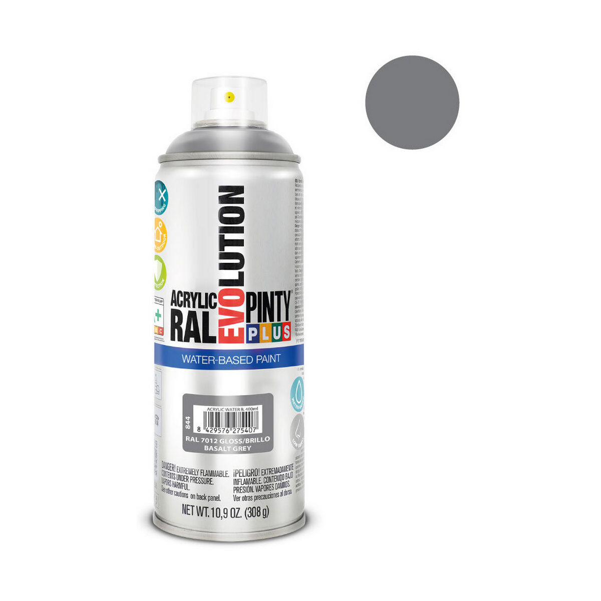 Vernice spray Pintyplus Evolution RAL 7012 400 ml Base d'acqua Basalt Grey 3 S7910638_1