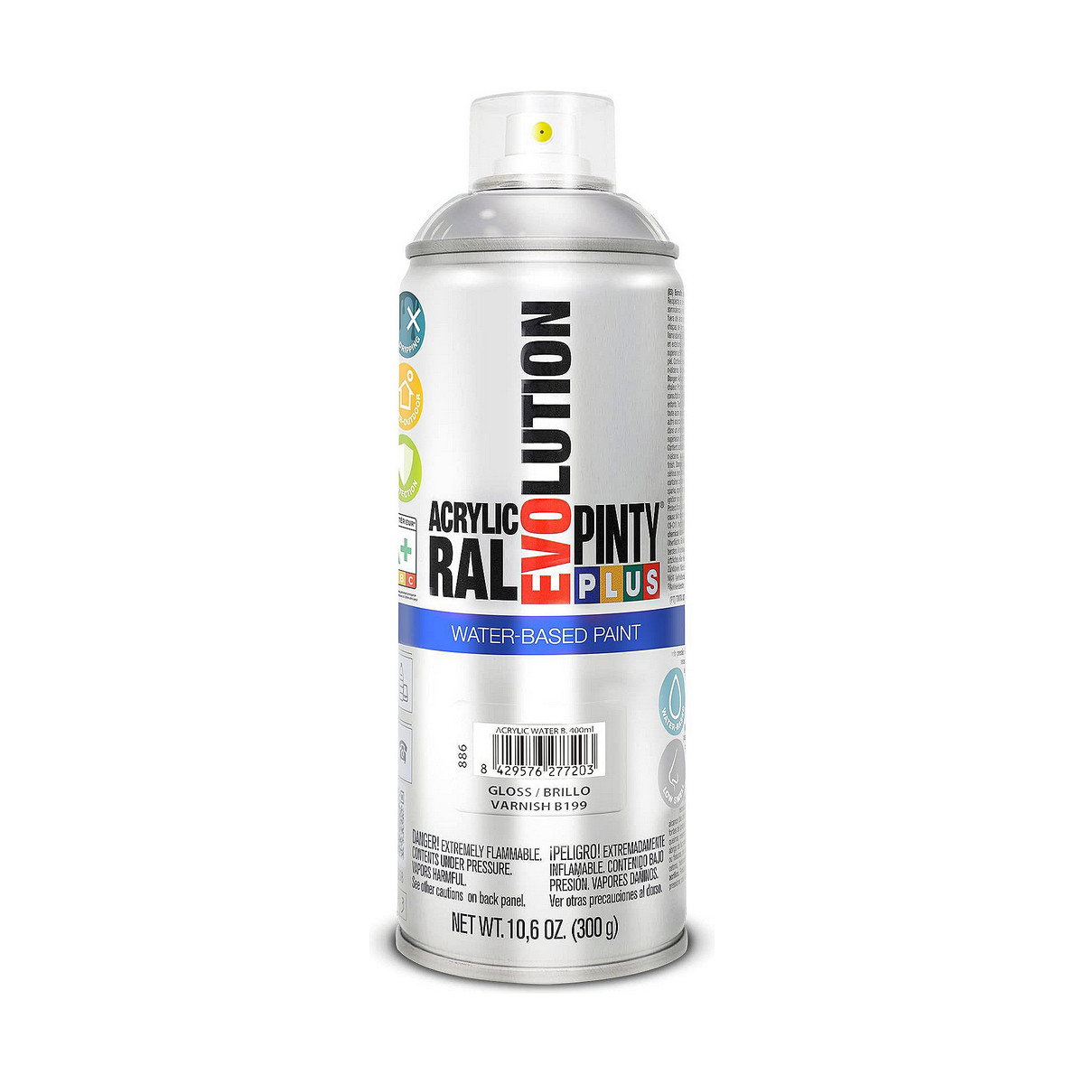 Vernice Spray Pintyplus Evolution B199 Base d'acqua 400 ml Incolore 2 S7910645_0