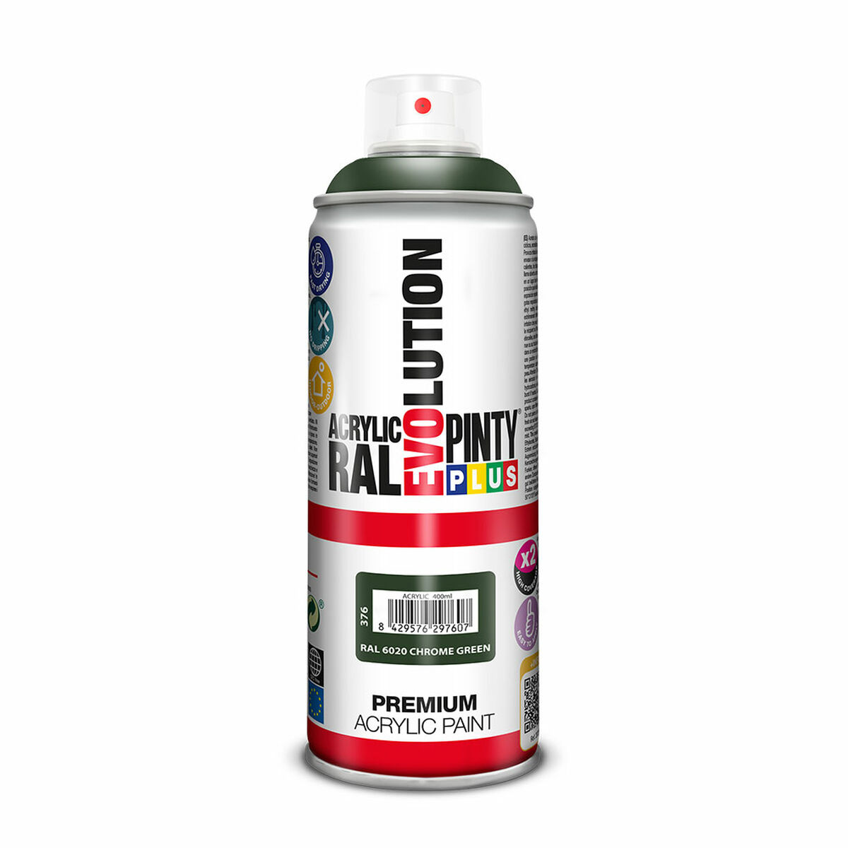 Vernice spray Pintyplus Evolution RAL 6020 Verde scuro 400 ml Cromato 2 S7922739_0