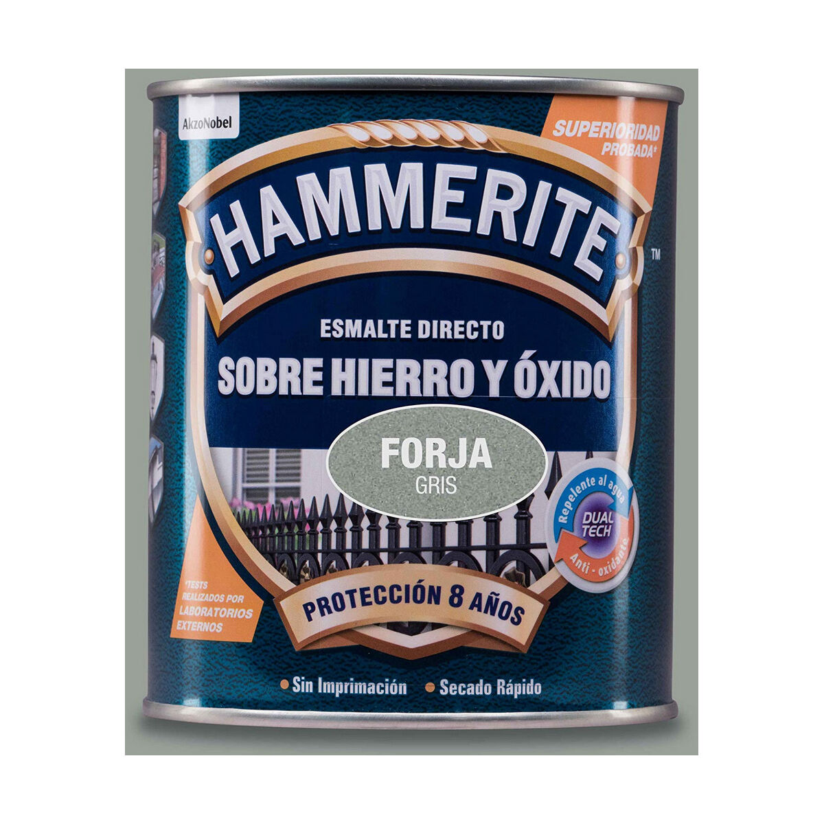 Smalto Antiossidante Hammerite 5093227 Grigio 750 ml Mat 2 S7902857_0