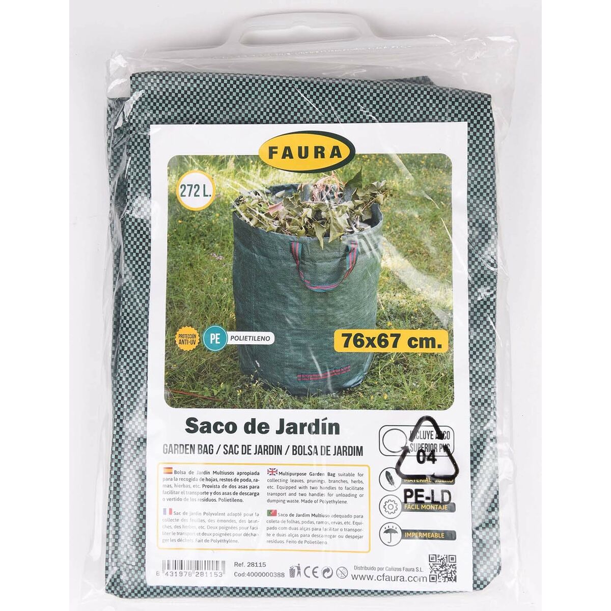 Sacco Faura 272 L Verde Giardino 76 x 67 cm 5 S7920156_3
