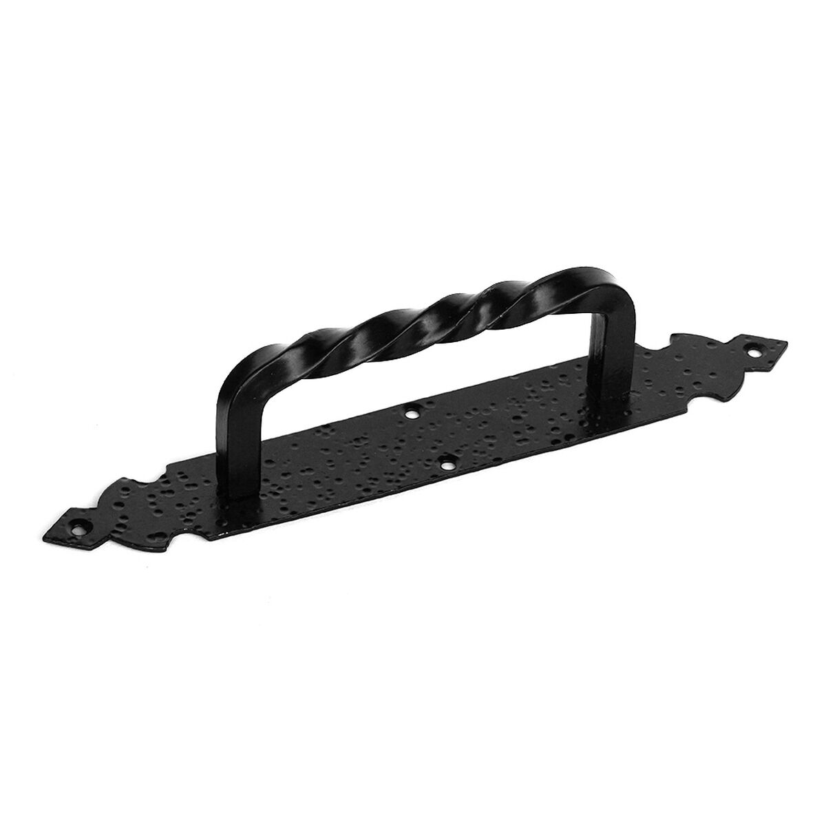 Maniglia della porta EDM 85558 Nero Acciaio Ferro Forjare 275 mm 2 S7901170_0