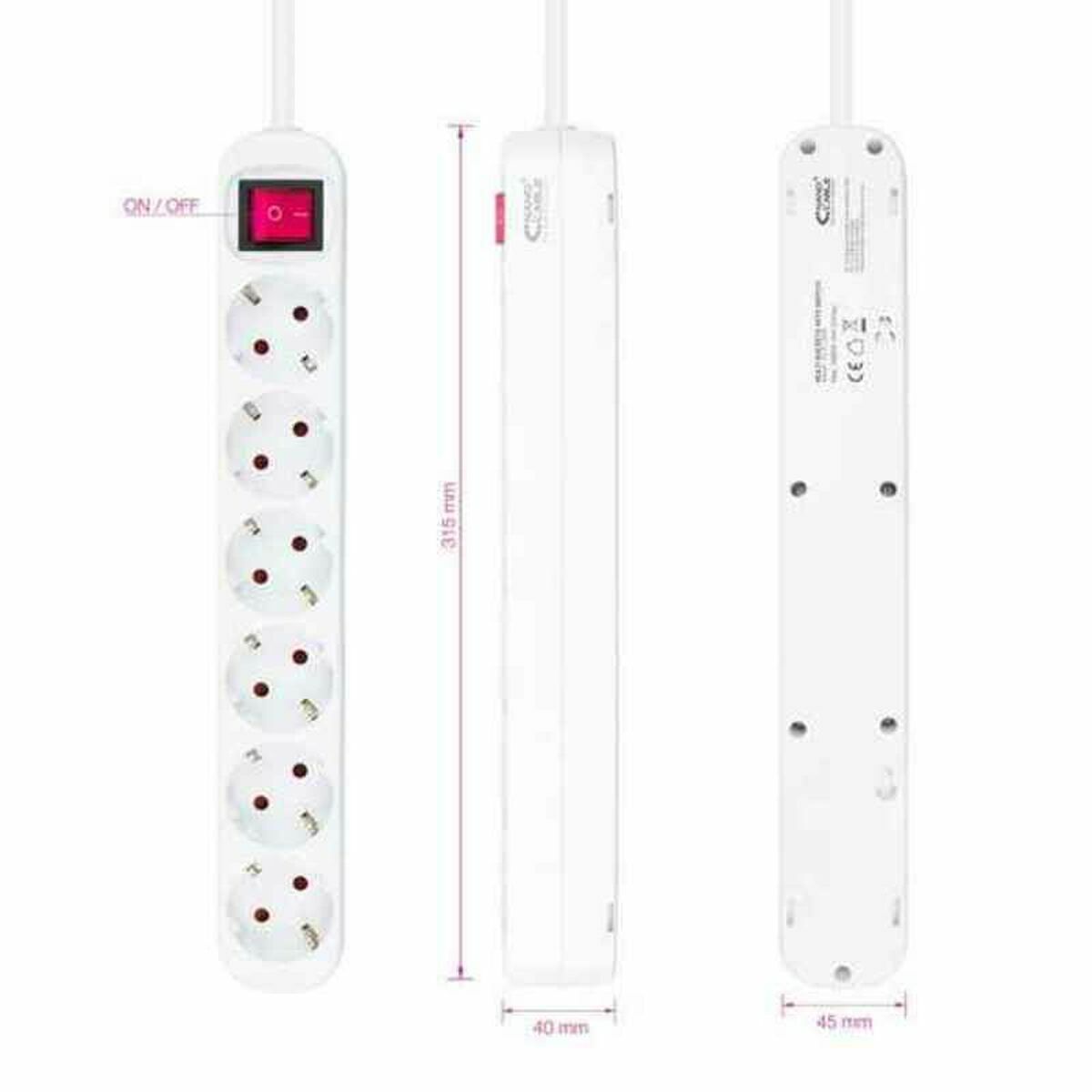 Ciabatta Multipresa NANOCABLE 10.37.0006 (1,4 m) 3 S9905297_1