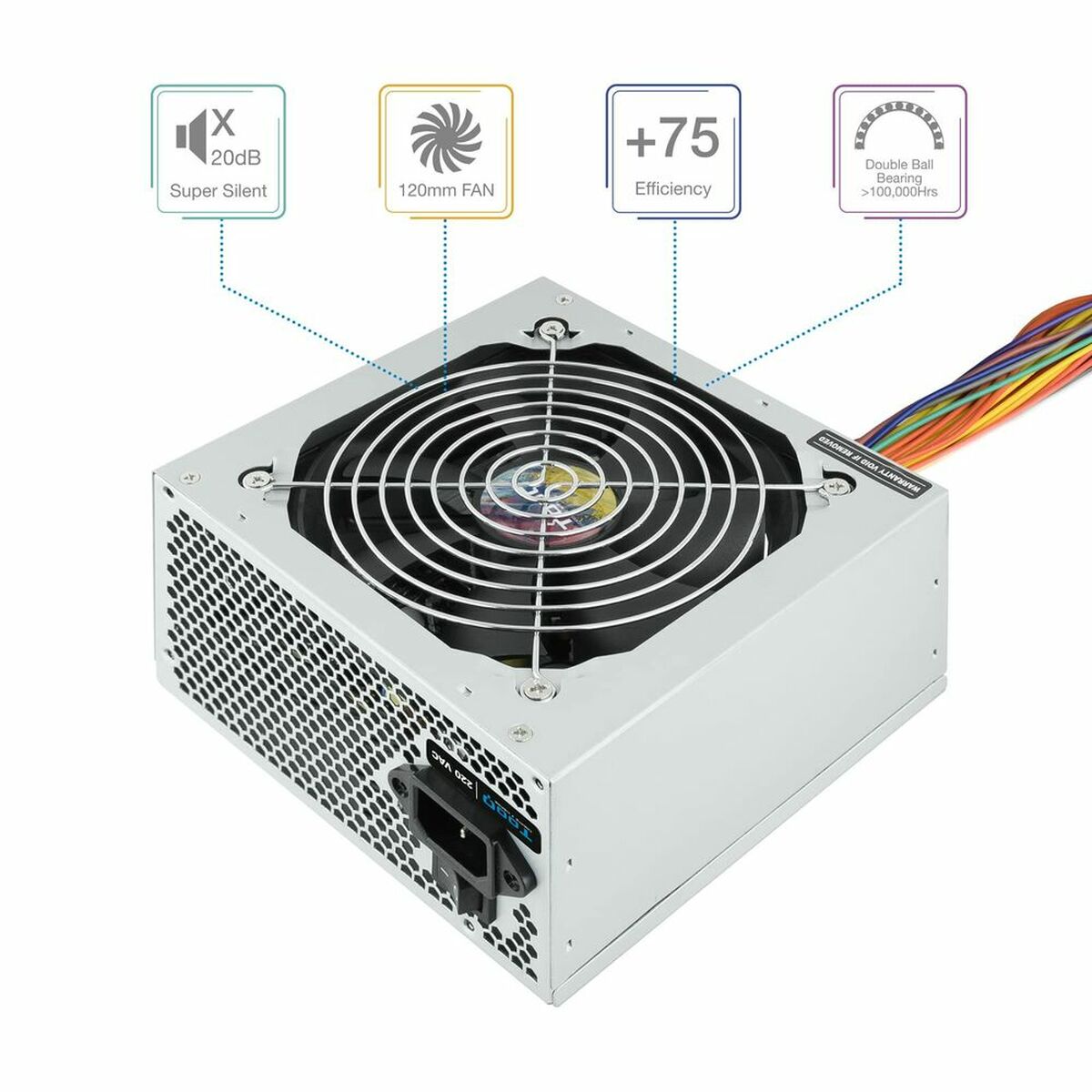 Fonte di Alimentazione TooQ TQAPOLO-500SP 500 W ATX 500W 4 S5613111_2