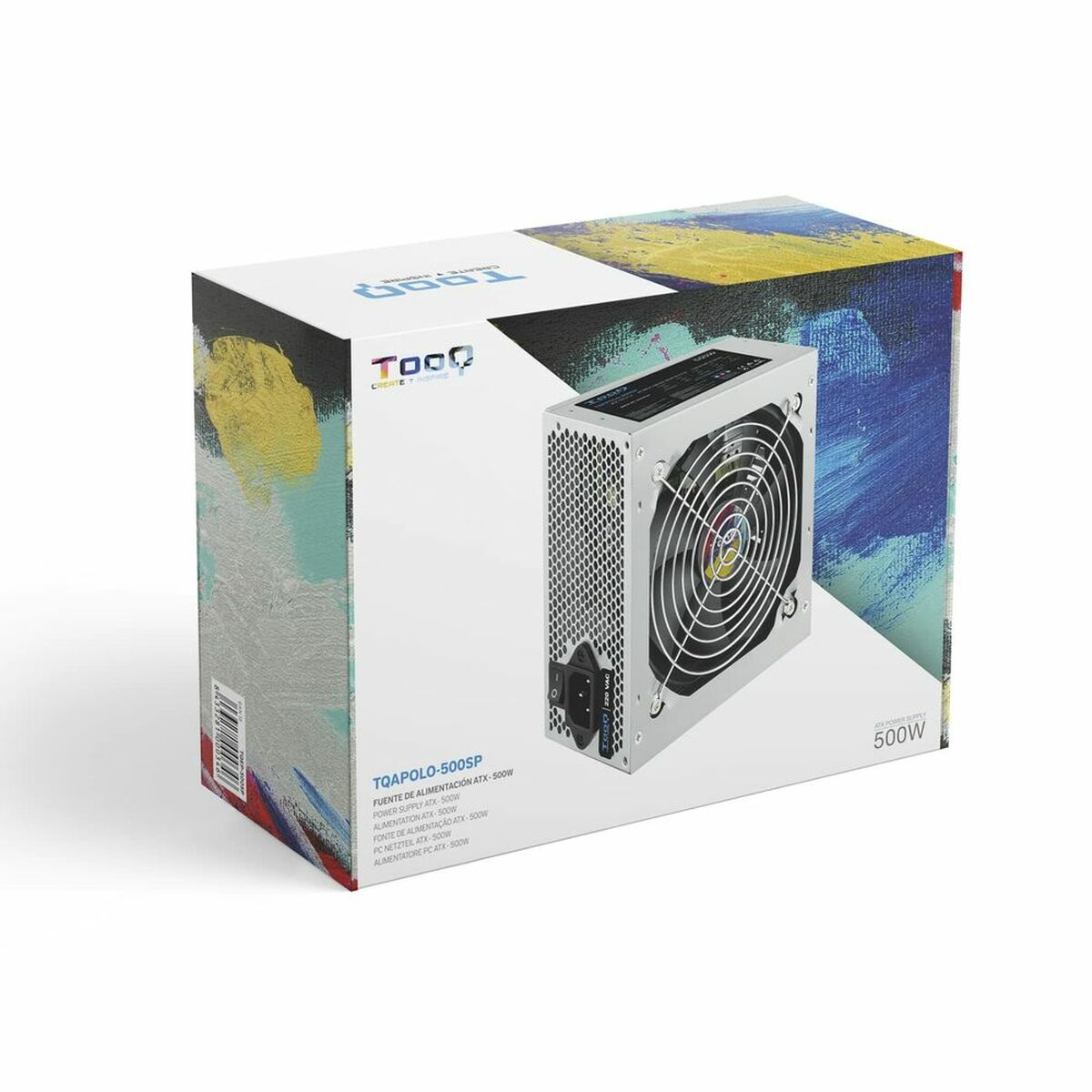 Fonte di Alimentazione TooQ TQAPOLO-500SP 500 W ATX 500W 2 S5613111_0