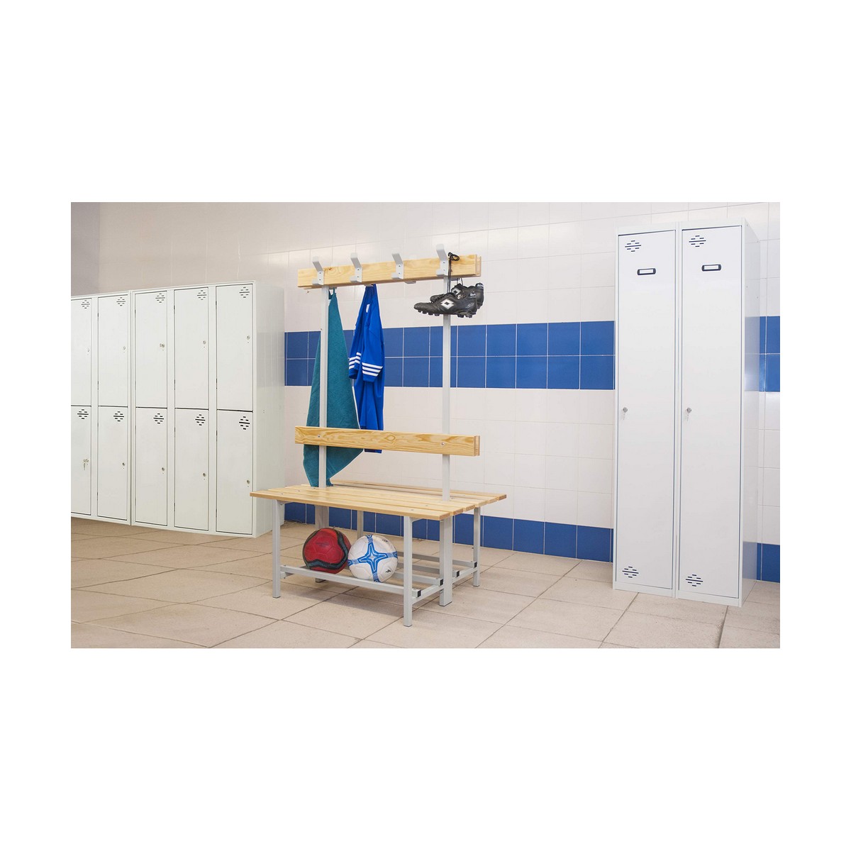 Armadietto Simon Rack Metallo Grigio chiaro 4 compartimenti (180 x 30 x 50 cm) 6 S7906982_4
