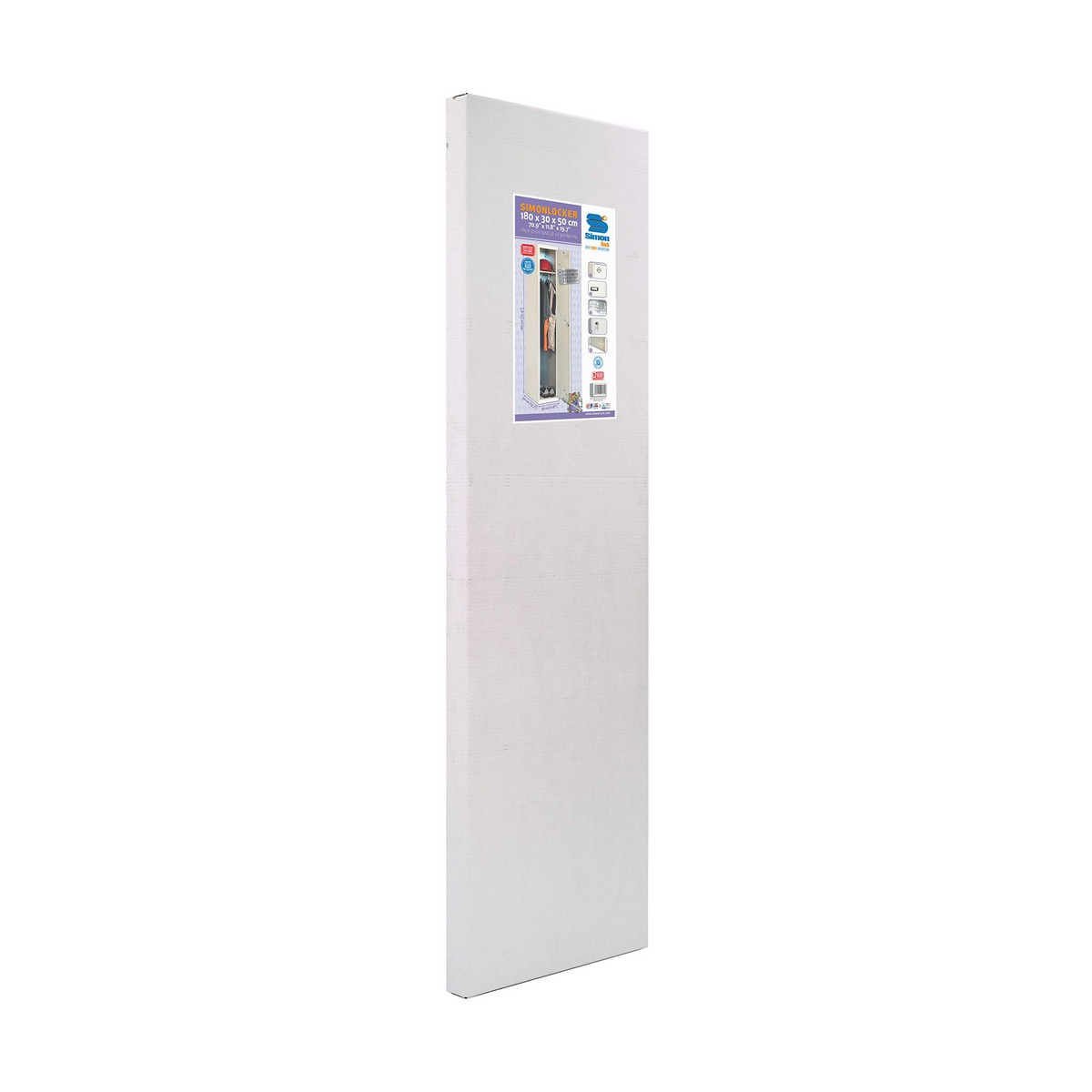 Armadietto Simon Rack Metallo Grigio chiaro 4 compartimenti (180 x 30 x 50 cm) 4 S7906982_2