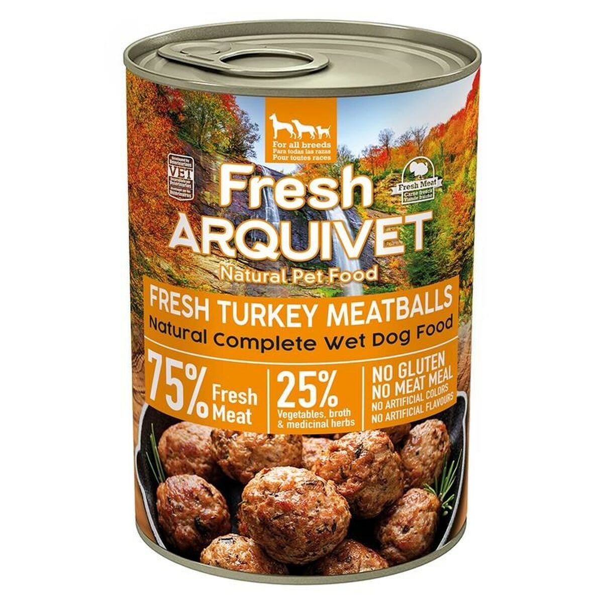 Cibo umido Arquivet Fresh Turkey Meatballs Tacchino 400 g 2 S91103310_0