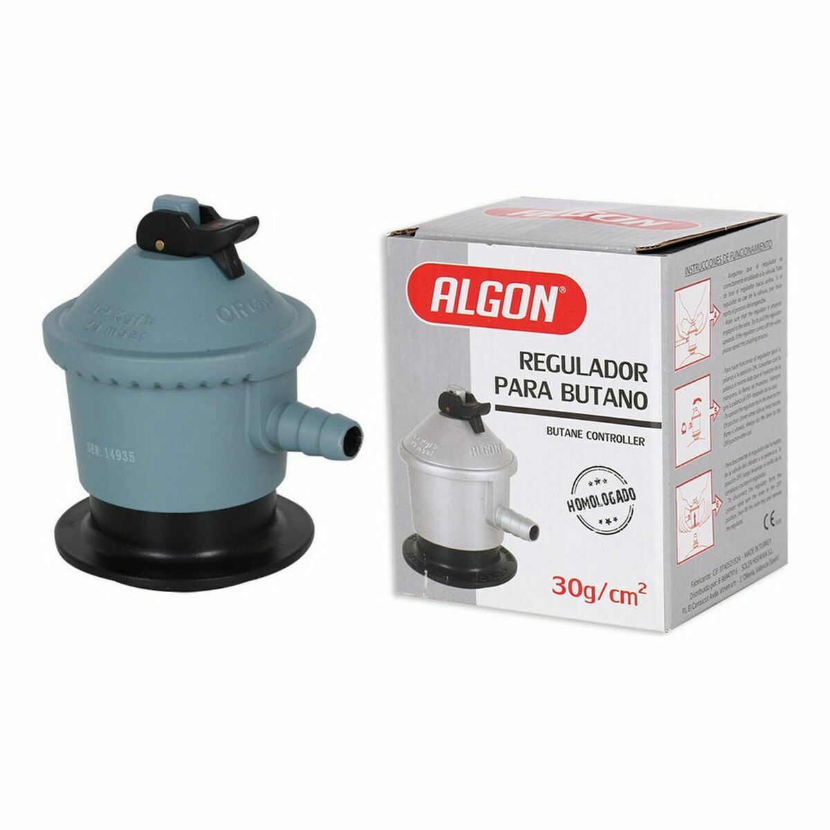 Regolatore Gas Butano 30g/cm² Algon Algon 9 x 8 x 10 cm 3 S2228752_1