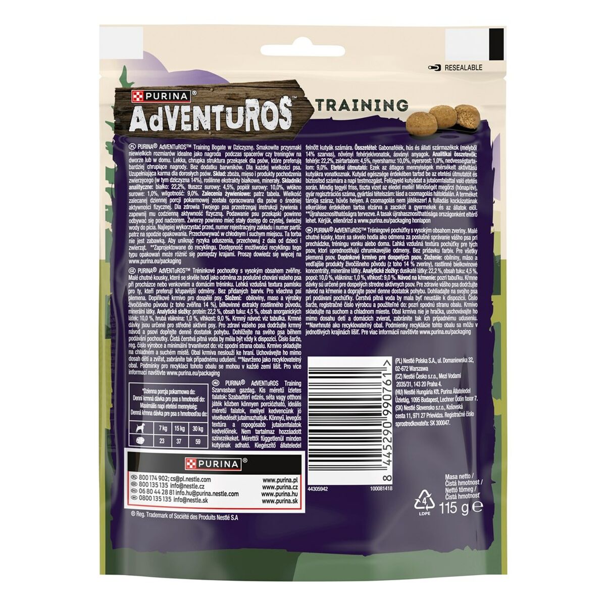 Snack per Cani Purina Adventuros Adiestramiento venado 115 g 3 S91099170_1