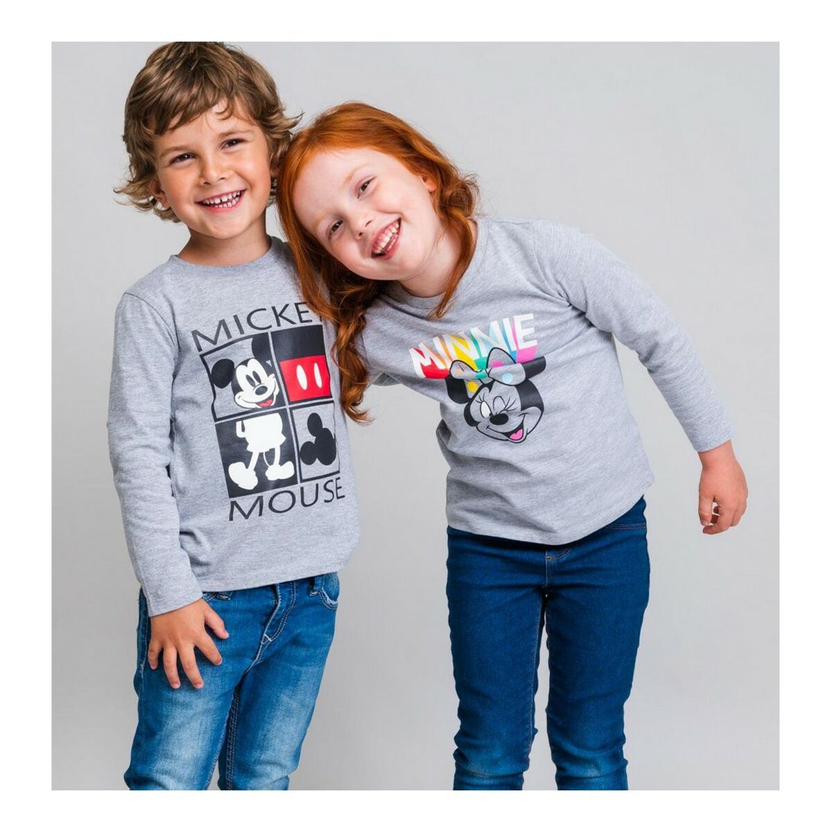 Maglia a Maniche Lunghe per Bambini Minnie Mouse Grigio 4 S0727541_2