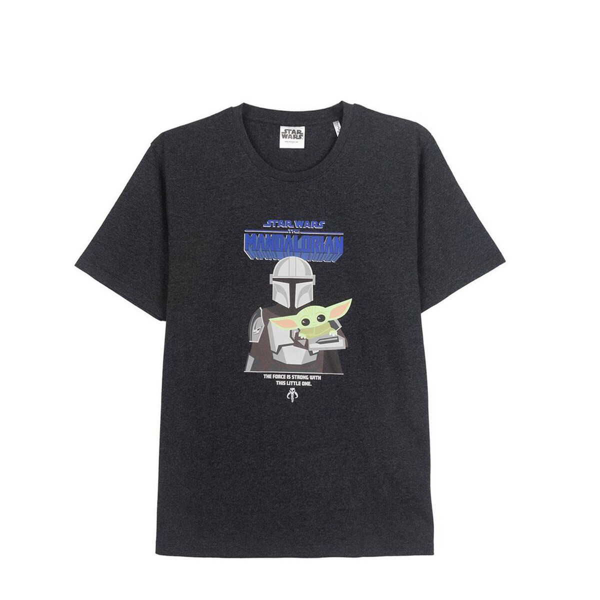 Maglia a Maniche Corte Uomo The Mandalorian Nero Adulti 2 S0730049_0