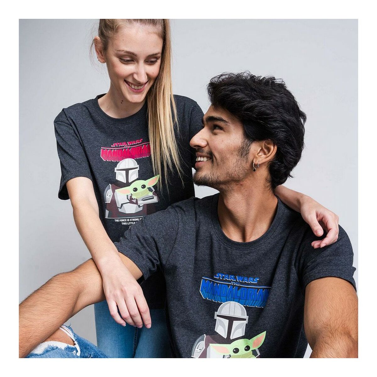 Maglia a Maniche Corte Uomo The Mandalorian Nero Adulti 4 S0730049_2