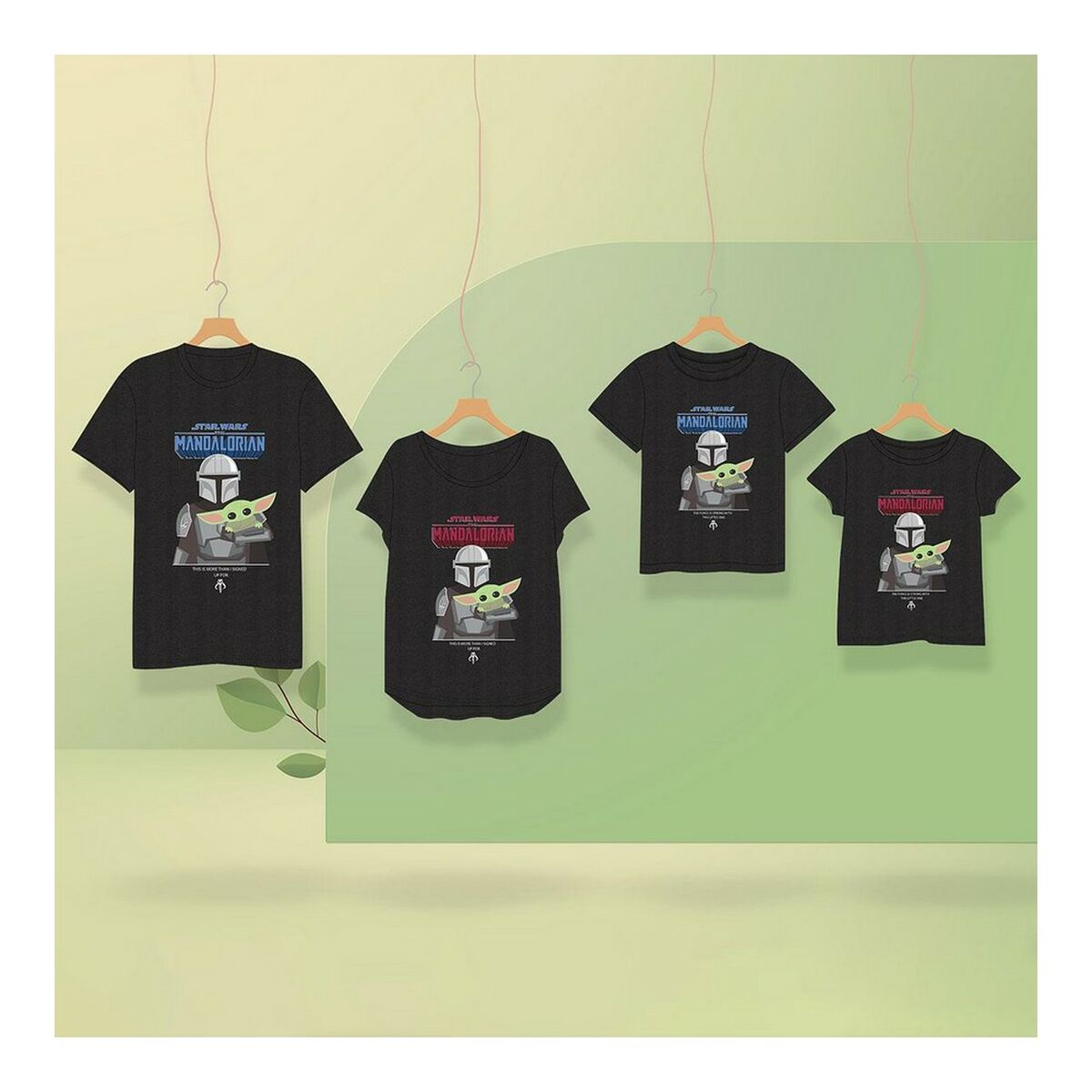 Maglia a Maniche Corte Uomo The Mandalorian Nero Adulti 6 S0730049_4