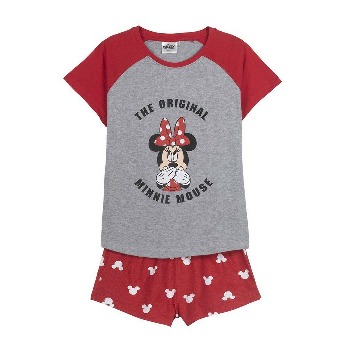 Pigiama Estivo Minnie Mouse Rosso Donna Grigio 2 S0731124_0