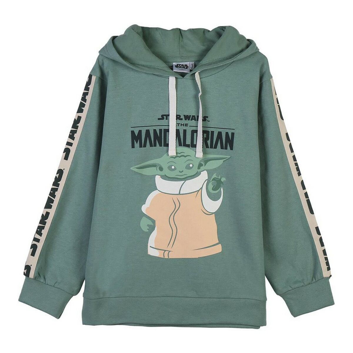 Felpa con Cappuccio Bambino The Mandalorian Verde 2 S0733045_0