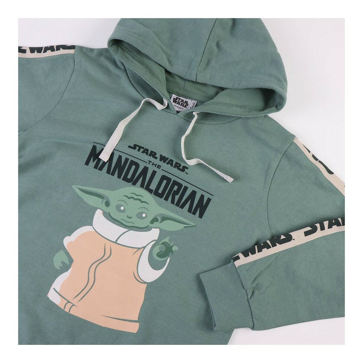Felpa con Cappuccio Bambino The Mandalorian Verde 3 S0733045_1