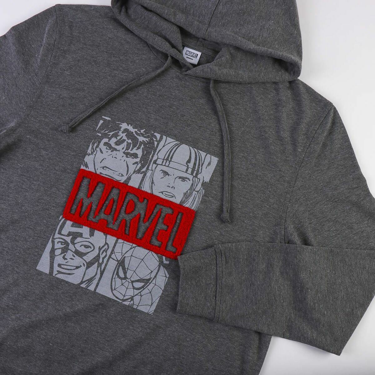 Felpa con Cappuccio Uomo Marvel Grigio Grigio scuro 3 S0733783_1