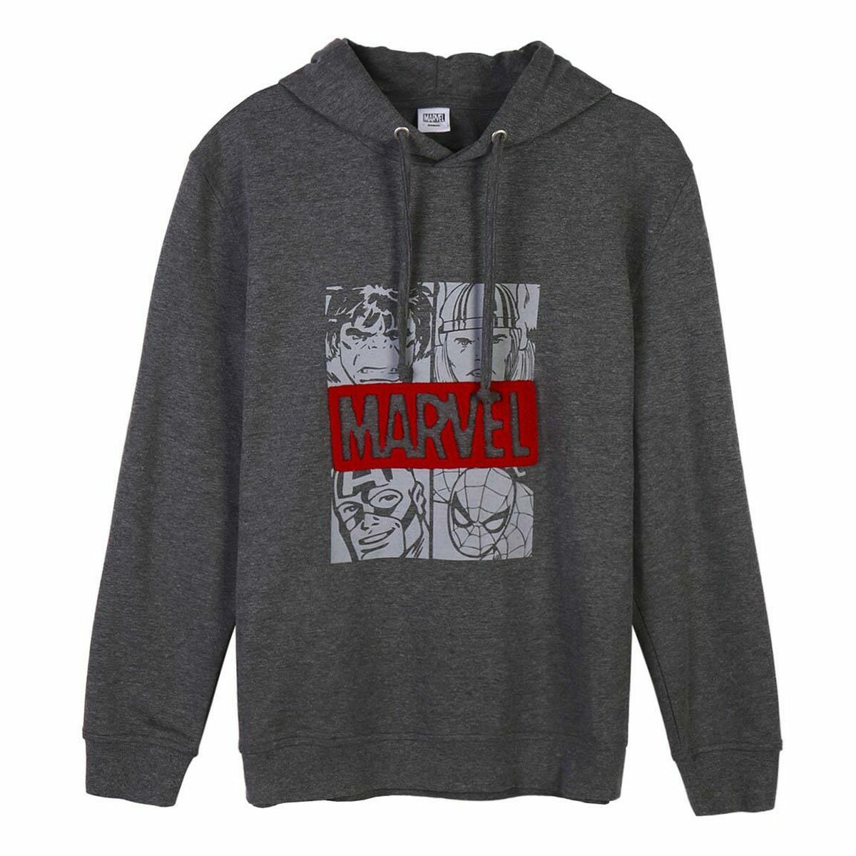 Felpa con Cappuccio Uomo Marvel Grigio Grigio scuro 2 S0733783_0