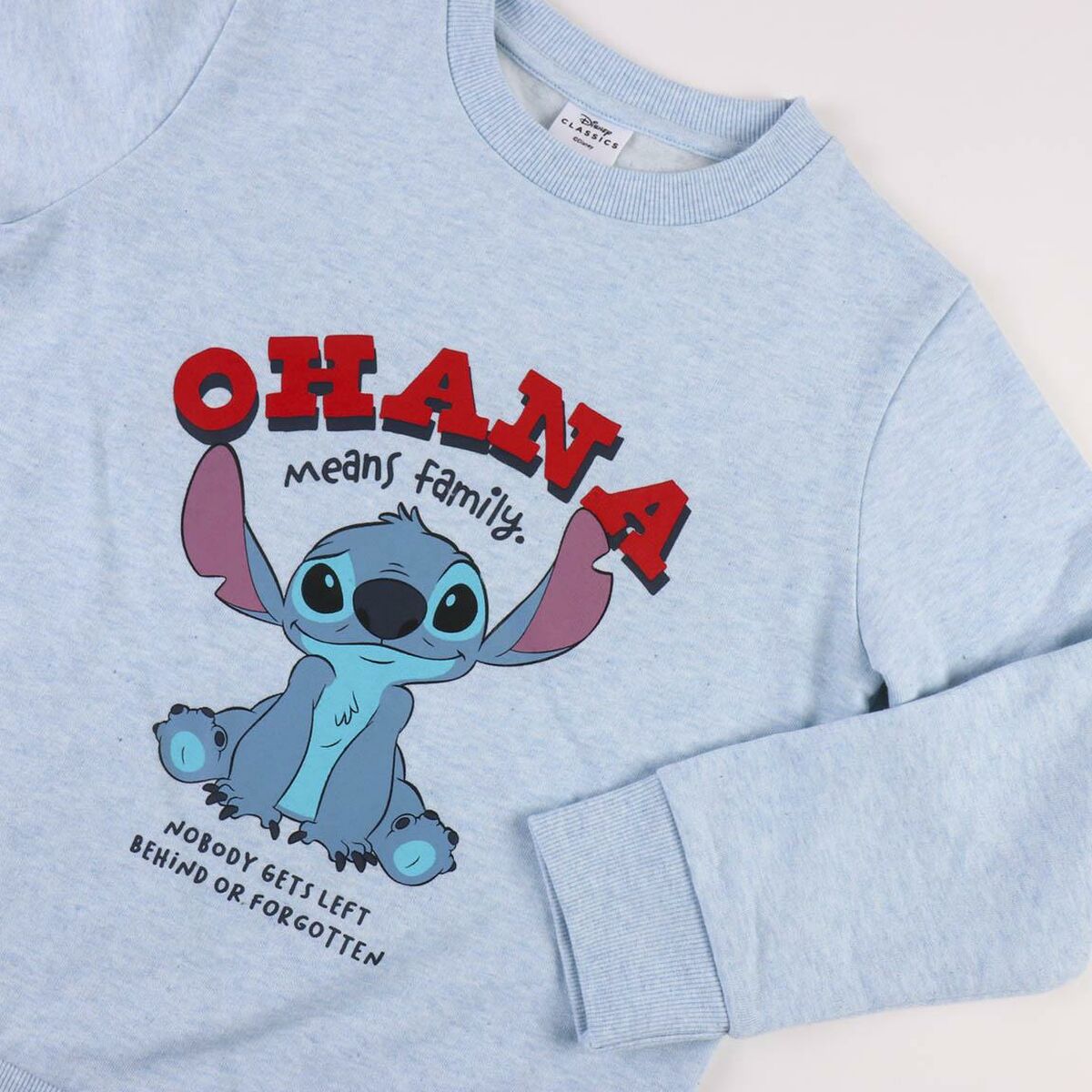 Felpa senza Cappuccio Unisex Stitch Azzurro Chiaro 6 S0734575_4