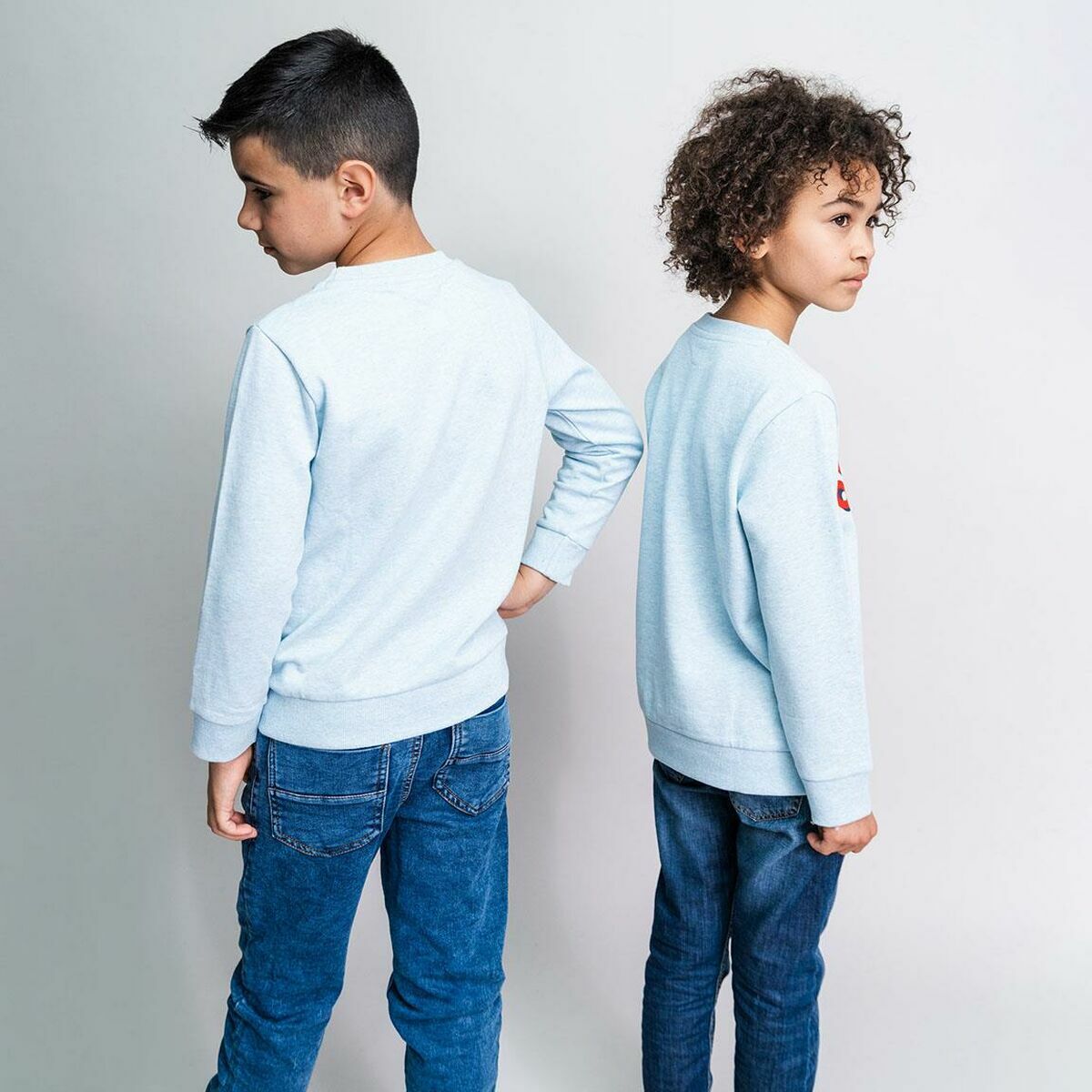 Felpa senza Cappuccio Unisex Stitch Azzurro Chiaro 7 S0734575_5