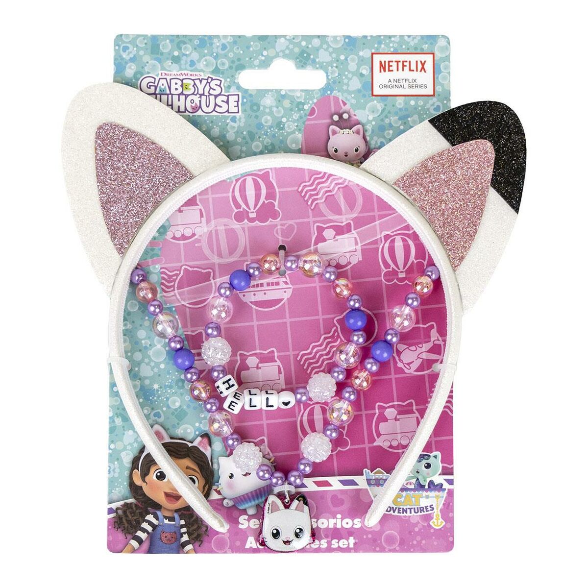 Kit di Bigiotteria Gabby's Dollhouse Rosa 3 Pezzi 2 S0738130_0