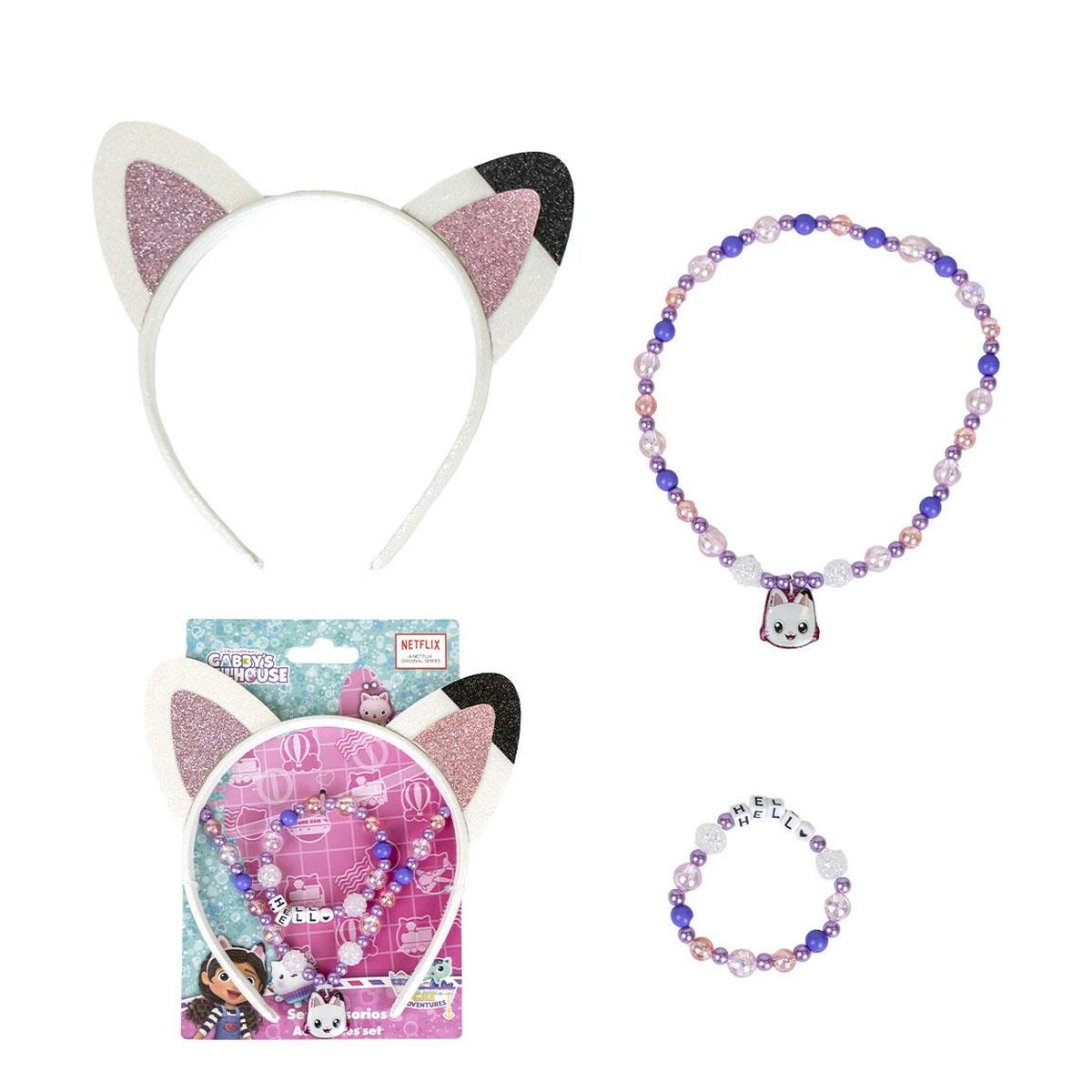Kit di Bigiotteria Gabby's Dollhouse Rosa 3 Pezzi 4 S0738130_2