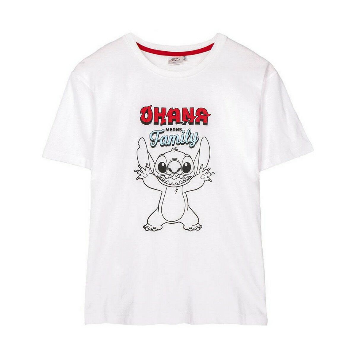 Maglia a Maniche Corte Donna Stitch Bianco 2 S0735880_0