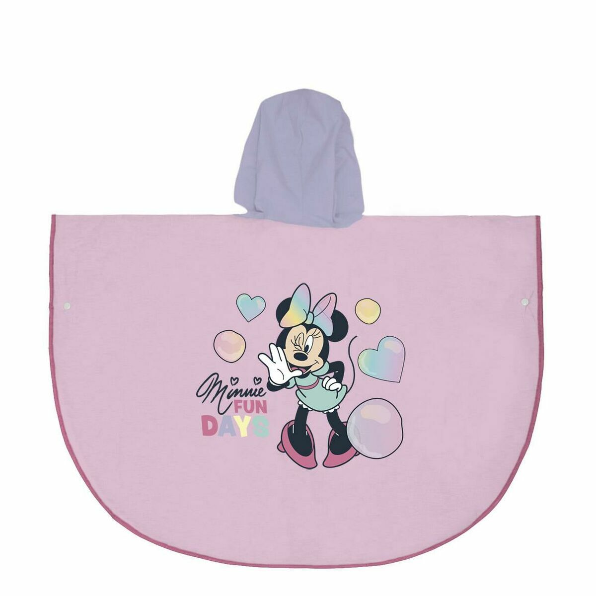 K-Way Impermeabile con Cappuccio Minnie Mouse Lilla 3 S0737977_1
