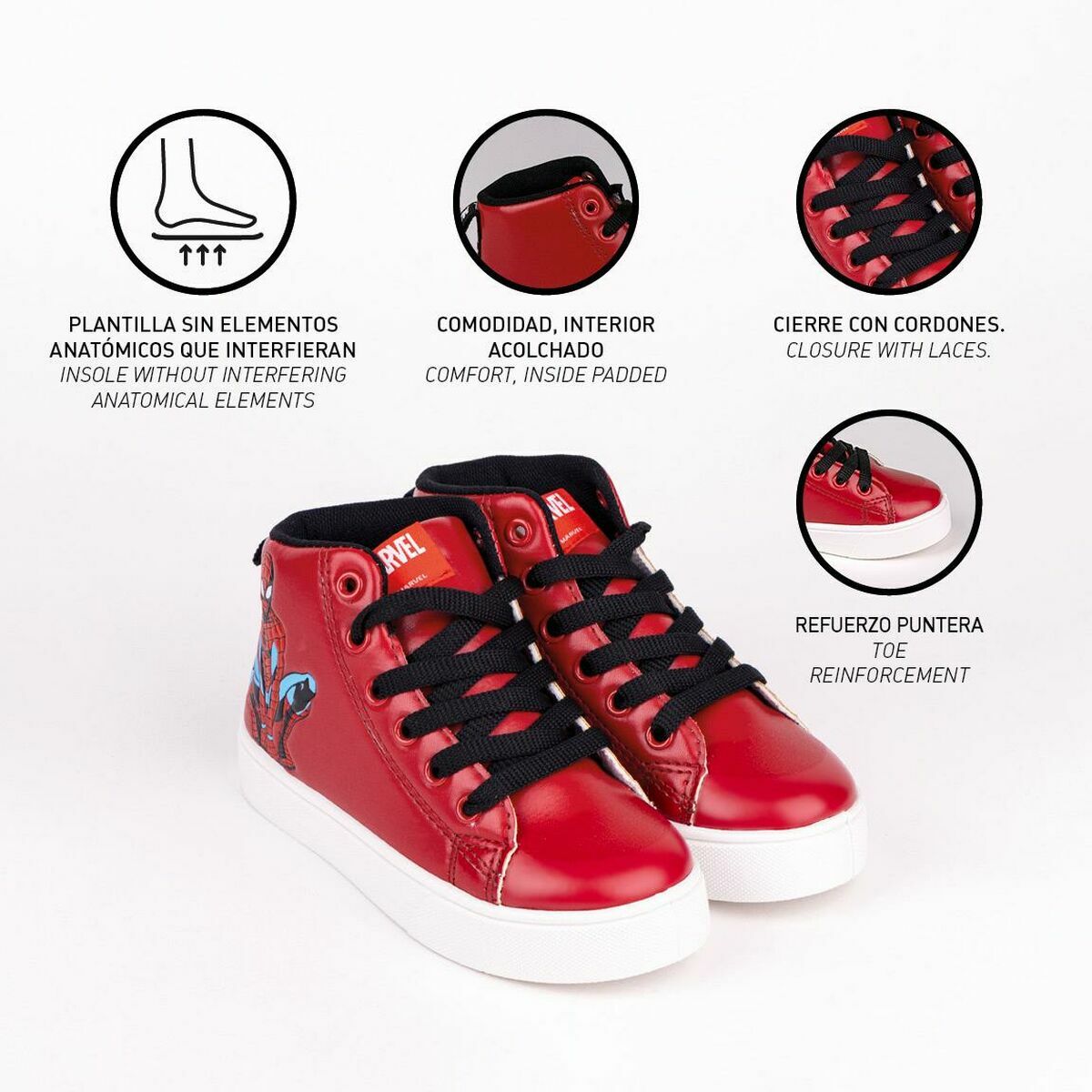 Stivali Casual per Bambini Spider-Man Rosso 6 S0737700_4