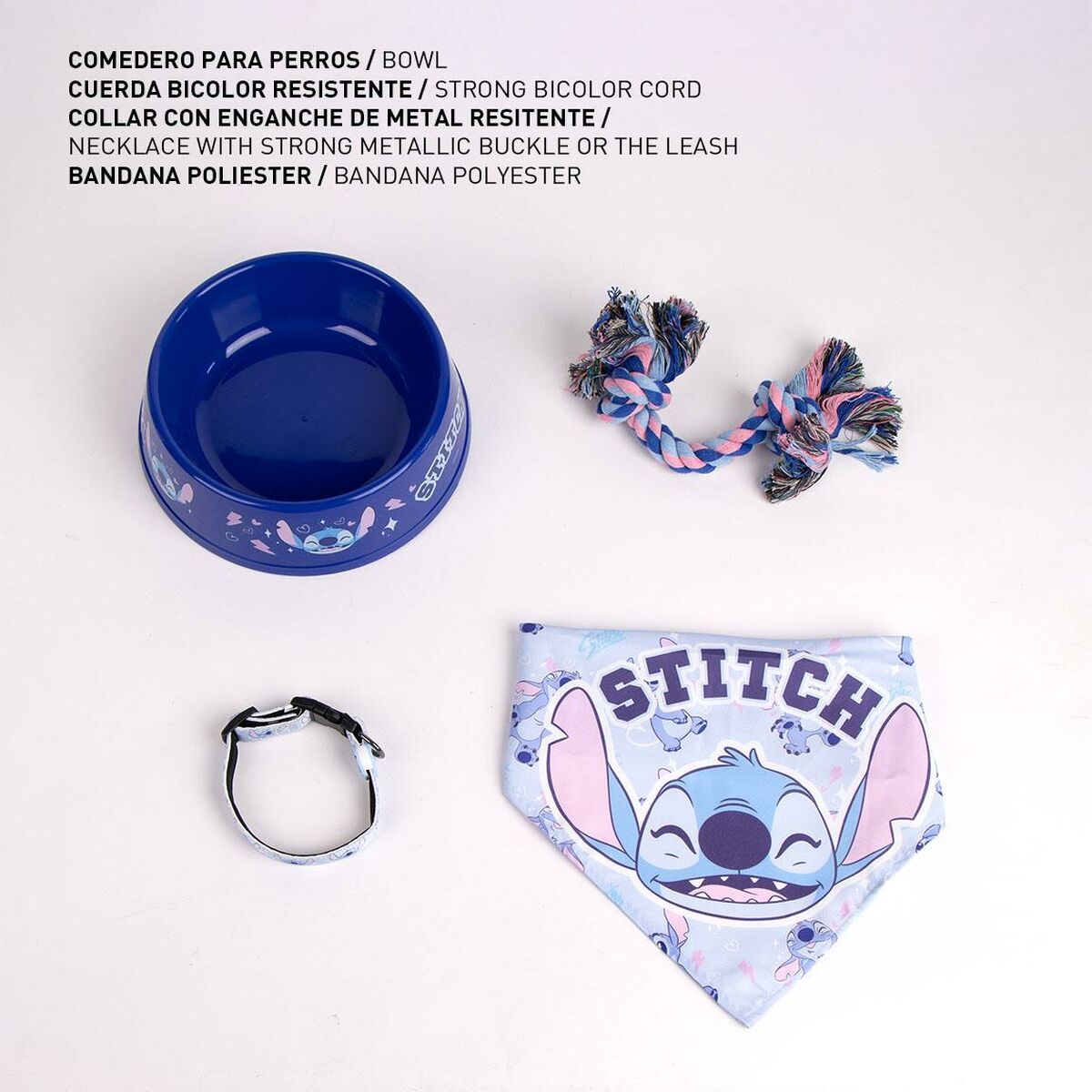 Set Regalo Stitch Azzurro Multicomposizione Cane 4 Pezzi 3 S0741644_1