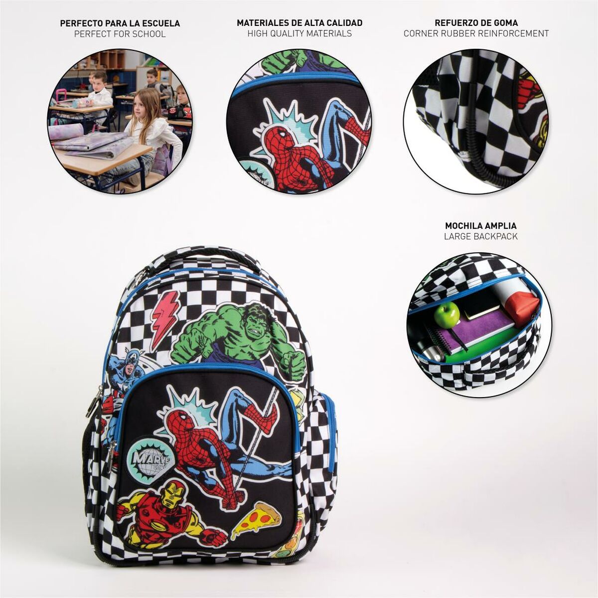 Zaino Scuola The Avengers Nero 34 x 5,5 x 44 cm 7 S0743232_5
