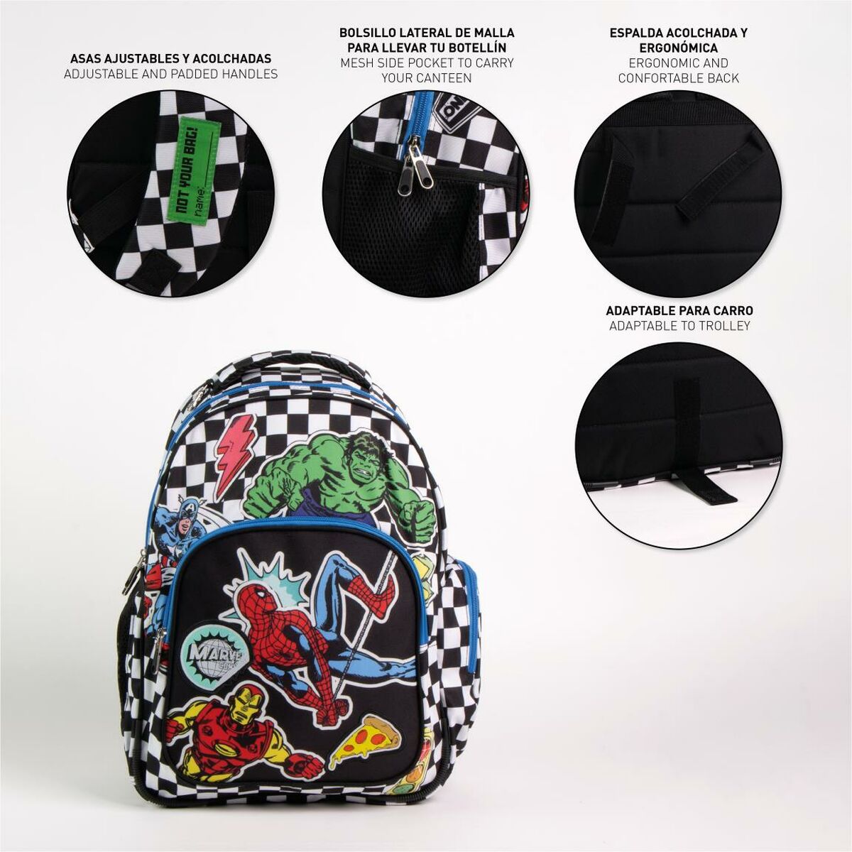 Zaino Scuola The Avengers Nero 34 x 5,5 x 44 cm 8 S0743232_6