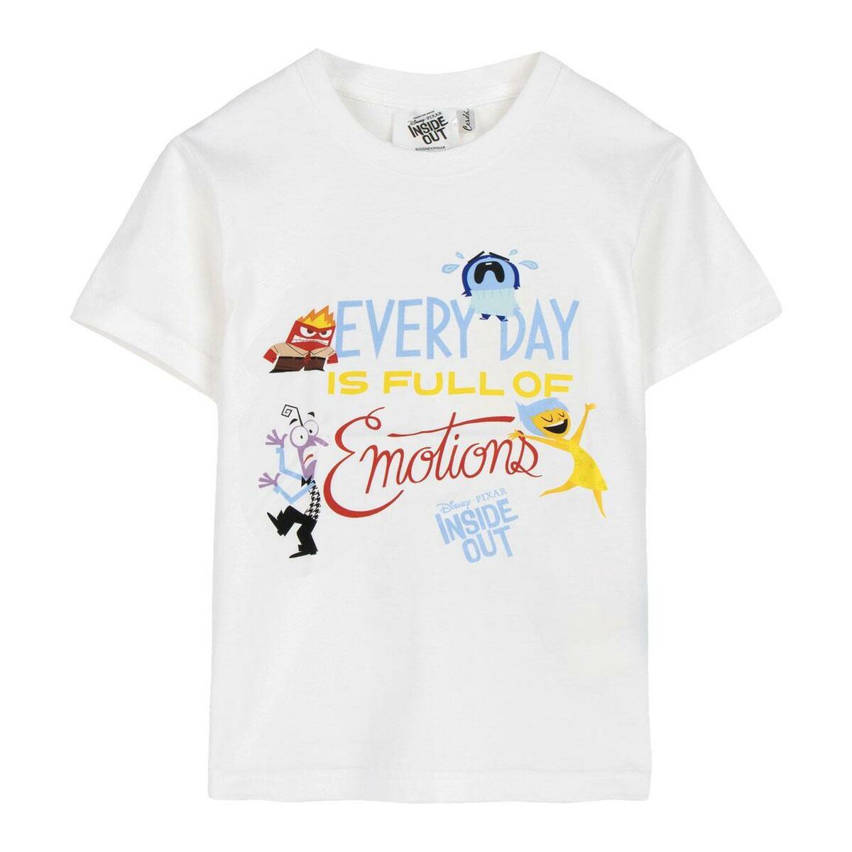 Maglia a Maniche Corte per Bambini Pixar Bianco 2 S0743130_0