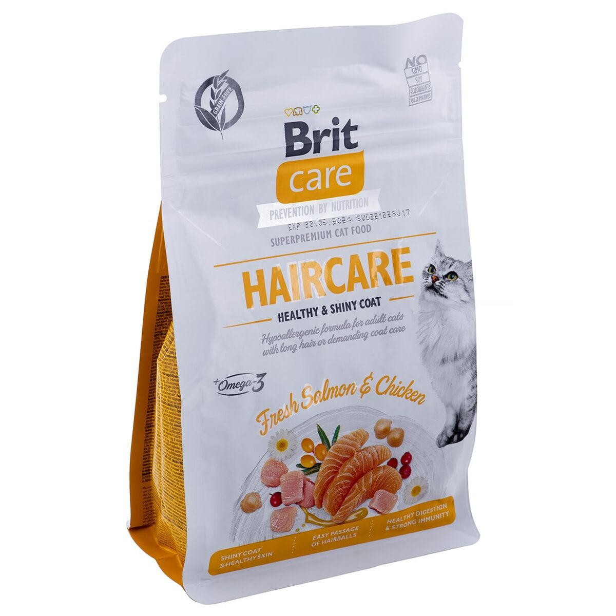 Cibo per gatti Brit Care Grain Free Haircare Healthy & Shiny Coat Adulto Pollo Salmone 400 g 5 S9108694_3