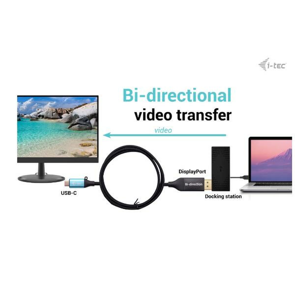 Cavo USB i-Tec C31CBLDP8KBIDIR Nero 2 S7797300_0